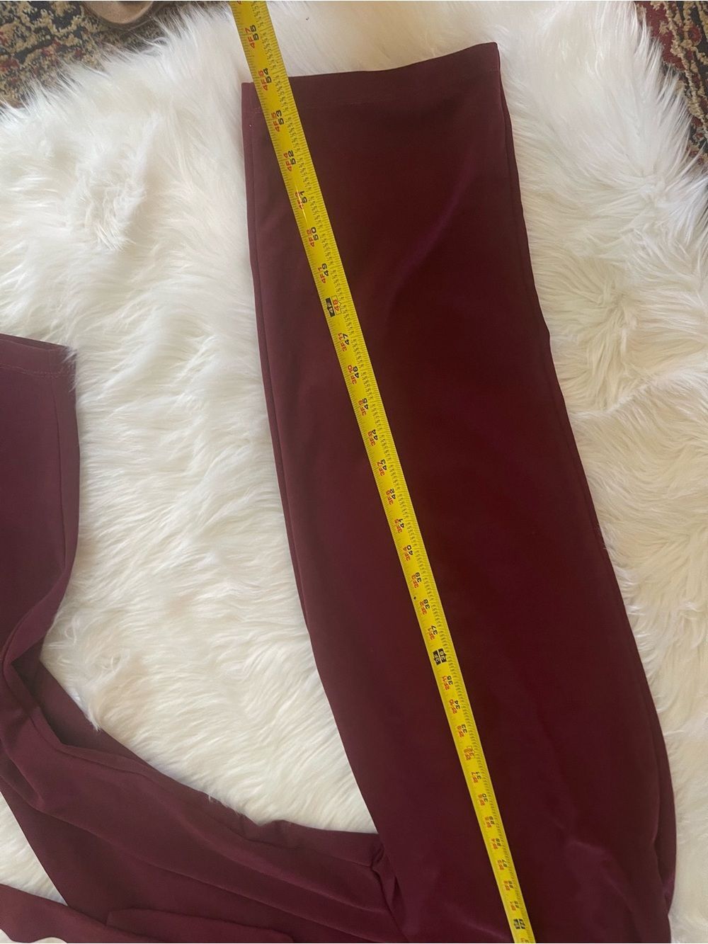 NWTTiana B. Sleeveless Halter Wide-Leg Jumpsuit in Burgundy SZ1X - Picture 8 of 10